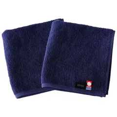 【最短発送】2枚 タオルハンカチ セット ハンドタオル 日本製 認定 綿100% 今治タオル 11 imaa(アイマ) RネイビーxRネイビー