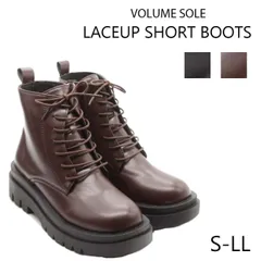 ブーツ レースアップ ショートブーツ スクエアトゥ ショート タンクソール 編み上げ レディース 靴 防滑 軽量 5センチヒール 歩きやすい 疲れにくい ボリューム カジュアル 厚底 44-5200