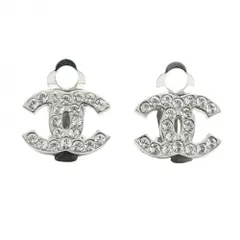 シャネル(Chanel) シャネル イヤリング ココマーク メタル ラインストーン シルバーレディース