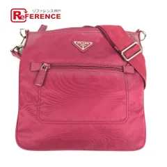 PRADA プラダ ショルダーバッグ トライアングルロゴ 三角ロゴ プレート ナイロン ピンク