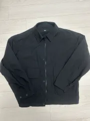 UNIQLO U コットンショートブルゾン ブラック L