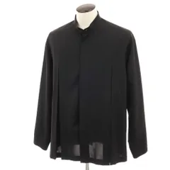 【中古】アイム メン IM MEN 2025年秋冬 ポリエステル系 スタンドカラー カジュアルシャツ ブラック【サイズ表記なし（L位）】【メンズ】