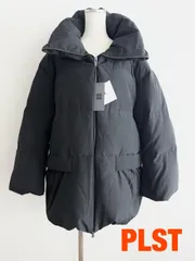 ★【新品　2025年製】PLST　プラステ HARUNOBU MURATA オーバーサイズダウンコート 定価55,000円　Mサイズ　ブラック　ダウン90％　フェザー10%　アウター　上着　送料込み　6462798