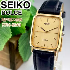 [亀戸精工舎製] SEIKO DOLCE SGP30 金メッキ クォーツ腕時計 7731-5240 新品電池