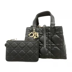クリスチャン・ディオール(Christian Dior) クリスチャンディオール ハンドバッグ カナージュ トゥジュール レザー ブラック シャンパンレディース P2166875