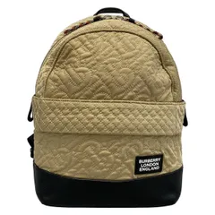 BURBERRY LONDON ENGLAND(バーバリーロンドンイングランド) リュックサック 8037125 ベージュ×黒 TBロゴキルティング レザー