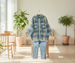 オーバーサイズ シャツデザイン ニット FF n2512