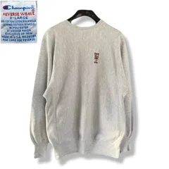 Champion チャンピオン 90s USA製 XL ヘザーグレー Reverse Weave 企業ロゴ 刺繍 リバースウィーブ  スウェット トレーナー