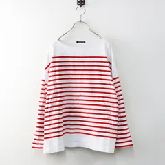 ノンブルアンペール NOMBRE IMPAIR ボーダーカットソー F‖ホワイト×レッド トップス プルオーバー Tシャツ 長袖【2400014784275】