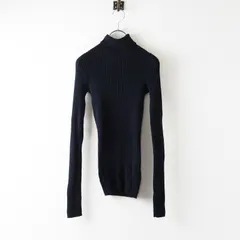 2022SS アパルトモン L'appartement WIDE Rib Knit＼ブラック ワイドリブニット タートルネック ハイネック セーター【2400014780963】