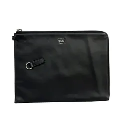FENDI(フェンディ) クラッチバッグ フェンディフェイス 7M0225 黒 レザー