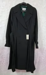 ブラック ロング トレンチコート 66