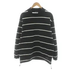 コムデギャルソンオム COMME des GARCONS HOMME AD2024 Tシャツ カットソー 長袖 ボーダー柄 M 黒 ブラック 白 ホワイト HN-T003 /AN35