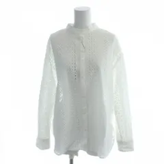 アーバンリサーチ URBAN RESEARCH バンドカラーレースシャツ ブラウス F 白 ホワイト 長袖 /AB ■OS