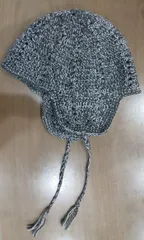 耳あて付きニット帽　ハンドメイド