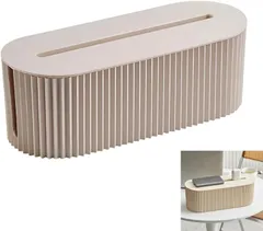 せんふう ケーブルボックス コンセントボックス コード整理 スマホ置き対応 ケーブル収納 防塵 防水 おしゃれ (ベージュ)