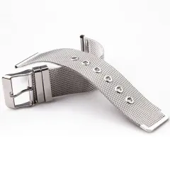 新 18mm 銀色 合金 時計バンド プレミアム SEIKO ARMANI 互換 ギア Galaxy