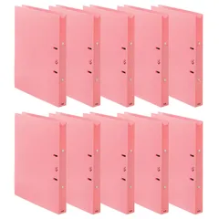 新品 プラス 介護用 2穴リングファイル A4 背厚 たすけあ 利用者カルテ用 ピンク FL-808RF / 98-089×10