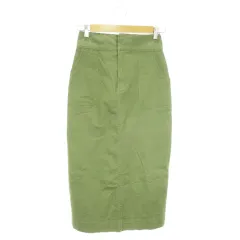 アーバンリサーチ ドアーズ URBAN RESEARCH DOORS スカート タイト ロング ハイウエスト ストレッチ バックスリット ヘルシー 38 緑 カーキ /AO22