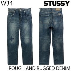 TEDMAN デニムパンツ 34 赤鬼青鬼 レギュラーストレート ボタンフライ 