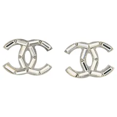 シャネル ココマーク ラインストーン シルバー ピアス Aランク ch5842cc