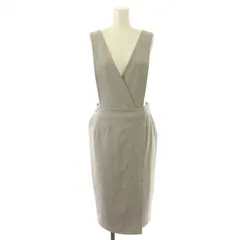 ダイアグラム グレースコンチネンタル Diagram GRACE CONTINENTAL ジャンパースカート ジャンスカ ラップスカート タイト 36 ライトグレー /DK