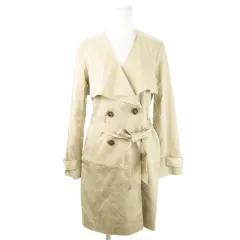 N.Natural Beauty Basic N.ナチュラルビューティーベーシック コート トレンチ ノーカラー ベルト ロング丈 薄手 M ベージュ /AH9
