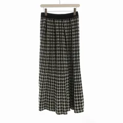 アーバンリサーチ サニーレーベル URBAN RESEARCH Sonny Label チドリジャガードスカート マキシ ロング ニット F 黒 ブラック 白 ホワイト LA27-25T709 /RO