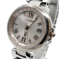 CITIZEN シチズン xC クロスシー エコドライブ 電波時計 腕時計 シルバー ローマンインデックス デイト レディース G11