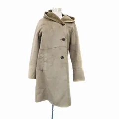 アーバンリサーチ ドアーズ URBAN RESEARCH DOORS フェイクムートンコート ロング丈 フード付き One 茶色 ブラウン /HO4