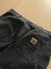 34 CARHARTT WIP(カーハートダブリューアイピー) ダブルニー ブラック ヘビー ストーンウォッシュ