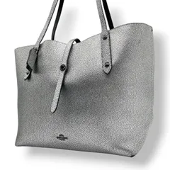 コーチ COACH マーケット トート 37756 トートバッグ ショルダーバッグ 肩掛け ワンショルダー A4収納可 大容量 メタリック レザー 本革 シルバー 銀 ガンメタル金具 ターンロック 通勤 通学 レディース 鞄 カバン E5