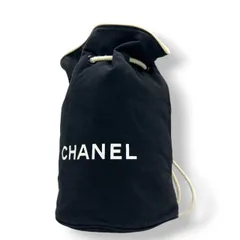【良品】シャネル CHANEL 巾着ショルダーバッグ ワンショルダー バケツバッグ ミニ ブラック 黒 ロゴ ロープ 軽量 コンパクト スポーツ ジム レジャー 旅行 ノベルティ カジュアル レディース 鞄 カバン J