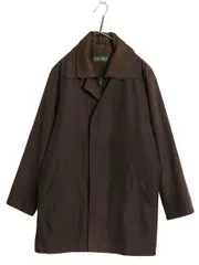 【お得なクーポン配布中!】 90s ローレン ラルフローレン ステンカラー コート メンズ S M / オールド ポロ ウール 脱着 中綿 ライナー付き ハーフコート バルマカーン