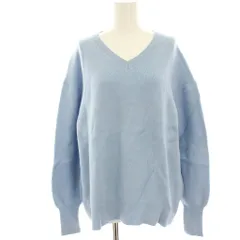 グリーンレーベルリラクシング ユナイテッドアローズ green label relaxing D SERENITY セレニティVネックプルオーバー ニット セーター ウール 長袖 水色 ライトブルー 3513-119-1588 /HN