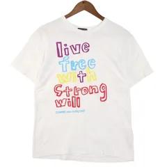 COMME des GARONS HOMME PLUS コムデギャルソン オムプリュス ロゴTシャツ 半袖 白 モード系 春夏 デザイナーズ メンズ S アーカイブ