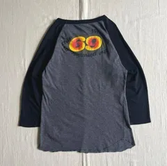 archive　アーカイブ古着　Pherrow's　フェローズ　両面ロゴプリント　グラデーション　69バックプリント　ラグランスリーブTシャツ　ベースボール　灰×黒　S　グランジ　Y2K　gradation logo raglan sleeve T-shirt