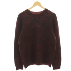 セオリー Theory ニット セーター ウール M ボルドー 長袖 まだら模様 総柄 /HN