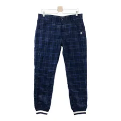サイズ：L ROUGH&SWELL ラフアンドスウェル  裏メッシュ ジョガーパンツ チェック柄 ネイビー系 [240101612269] ゴルフウェア メンズ ストスト