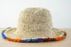 麦わら帽子  レディース・メンズ　シンプルヘンプハット　サイズ５７cm〜５９cm　キャップ　帽子　ベージュ色　[[：：]]