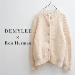 DEMYLEE ロンハーマン別注 オーガニックコットン チェルシーニットカーディガン 白 オフホワイト クルーネック Ron Herman ブランド古着 4912614