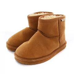 ベアパウ BEARPAW ムートンブーツ ミニ ショート US7 キャメル /YM