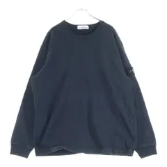 STONE ISLAND (ストーンアイランド) 21AW GAUZED COTTON ロゴパッチ クルーネック長袖Tシャツカットソー ロングスリーブ ロンTブラック 751564450