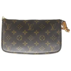 LOUIS VUITTON (ルイヴィトン) モノグラム ポシェットアクセソワール ハンドバッグ ミニバッグ ブラウン レザー×PVC M51980 ゴールド金具