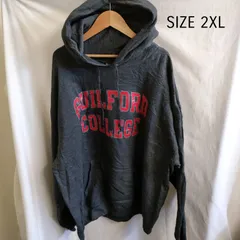 【2XL】海外古着　Champion　パーカー　グレー　灰色　ゆったり　ロゴ入り