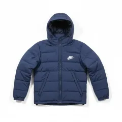 ナイキ フード ダウン アウター ネイビー
