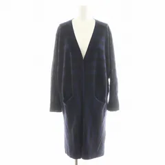 トゥービーシック TO BE CHIC カーディガン ロング丈 ボーダー柄 シルク混 絹 カシミヤ混 V 紺 ネイビー 黒 ブラック W7F11-456-29 /AN50