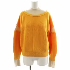 ダイアグラム グレースコンチネンタル Diagram GRACE CONTINENTAL 23SS レイヤードニットトップ セーター リブ 長袖 36 オレンジ ベージュ 03231 43044-00 /AN25