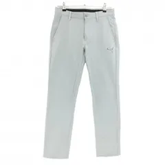 プーマ パンツ ライトグレー 裏起毛 ストレッチ ロゴ刺しゅう  メンズ S ゴルフウェア PUMA