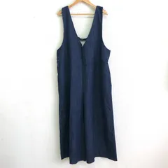 アンティカ デニムオールインワン サロペット Vネック ワイドパンツ コットン100% インディゴ FREE